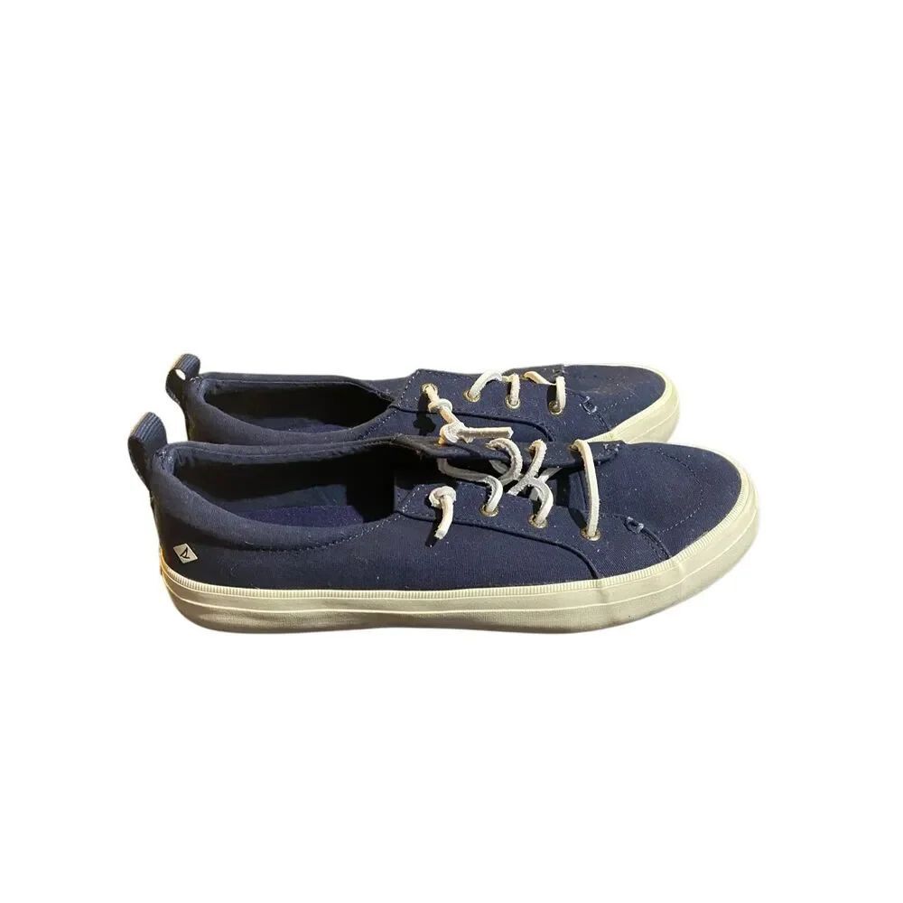 Sperry women’s Topsider navy blue memory foam shoes, 10